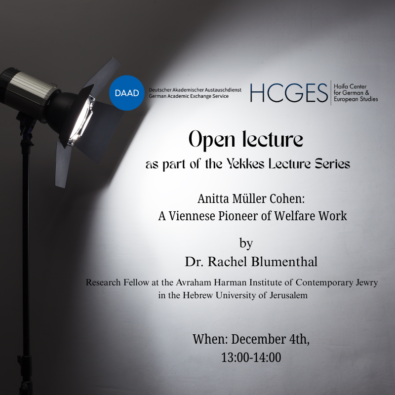 Read more about the article Open lecture of Dr Rachel Blumenthal: “Anitta Müller Cohen: A Viennese Pioneer of Welfare Work.”